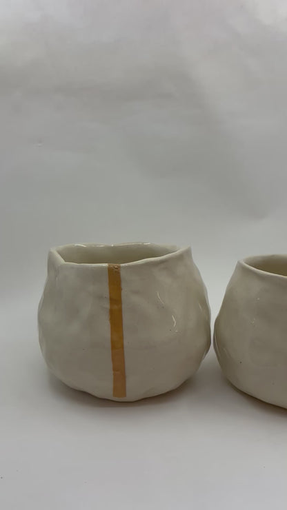 Planter in Caramel Stripe